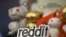 FILE - Reddit mascots are displayed at the company's headquarters in San Francisco, California