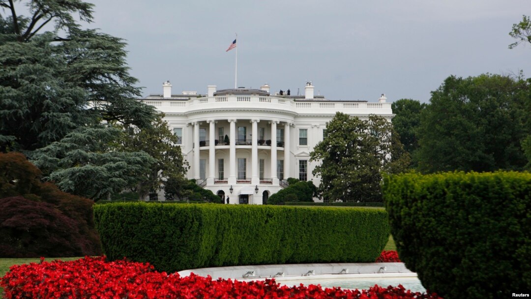 View of the White House and South Lawn fountain, Washington, May 28, 2013.