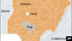 Carte montrant l'état de Kogi, au Nigéria, où a eu lieu l'évasion de 119 détenus le 16 février 2012