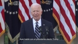 El presidente de EEUU, Joe Biden, dijo que será la transición de Gobierno será "pacífica y ordenada"