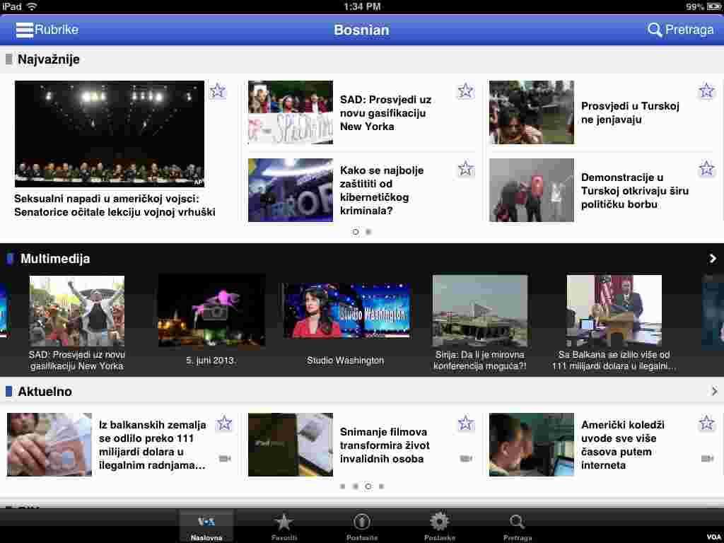 VOA Mobile apps - Bosnian