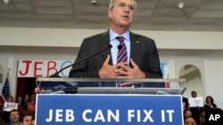 Jeb Bush presentó un nuevo eslogan para impulsar su campaña por la Casa Blanca.