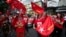 Supporters of National League for Democracy gather to celebrate at party headquarters after the general election in Yangon, Myanmar, November 9, 2020.?REUTERS/Shwe Paw Mya Tin