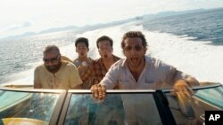 (L to R) Zach Galifianakis as Alan, Mason Lee as Teddy, Ed Helms as Stu and Bradley Cooper as Phil in Warner Bros. Pictures' and Legendary Pictures' comedy THE HANGOVER PART II, a Warner Bros. Pictures release.