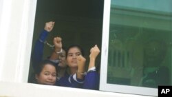 Thirteen women hastily convicted in May after their arrest in a land demonstration were released from jail on Wednesday.