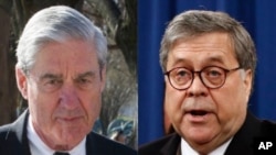 Mwanasheria Mkuu William Barr (kulia), Mwendesha Mashtaka Maalum Robert Mueller