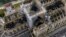 An image made available by Gigarama.ru on April 17, 2019 shows an aerial shot of the fire damage to Notre Dame cathedral in Paris, France. 