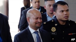 FILE - Former 1Malaysia Development Berhad CEO Arul Kanda Kandasamy arrives at Kuala Lumpur High Court in Kuala Lumpur, Malaysia, Dec. 12, 2018.