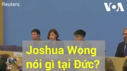 Joshua Wong phát biểu tại Đức