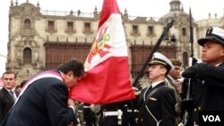 Alan García participó de la ceremonia de entrega de la banda presidencial en la Casa Militar de Palacio de gobierno de Perú.