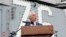 U.S. Ambassador to Japan Rahm Emanuel delivers a speech at the aircraft carrier USS Ronald Reagan at the Yokosuka U.S. Navy base on May 16, 2024. The next day, Emanuel visited two Japanese islands near Taiwan that are a point of tension between Japan and China.