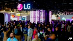 LG showcases its latest tech innovations for consumers at CES 2025 in Las Vegas, Nevada, Jan. 8, 2025. The LG "AI Home Inside 2.0 Refrigerator with ThinkQ" was deemed the worst product overall, according to a panel judging the "Worst in Show" contest.