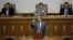 Jose Guerra (C), deputy of the Venezuelan coalition of opposition parties (MUD) and president of the economic special commission, gives a speech during a session of the National Assembly in Caracas, Jan. 22, 2016. 