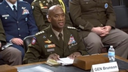 2026년 4월 21일 제이비어 브런슨 미한연합사령관 겸 주한미군사령관이 미 상원 군사위원회가 개최한 연례 청문회에 참석해 질문에 답하고 있다. (출처: U.S. Senate Committee on Armed Services)