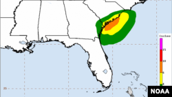 Esta madrugada Julia estaba unos 65 kilómetros al norte de Jacksonville, Florida, y se movía en dirección norte.