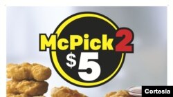 Debuta en McDonald el McPick 2 por $5.