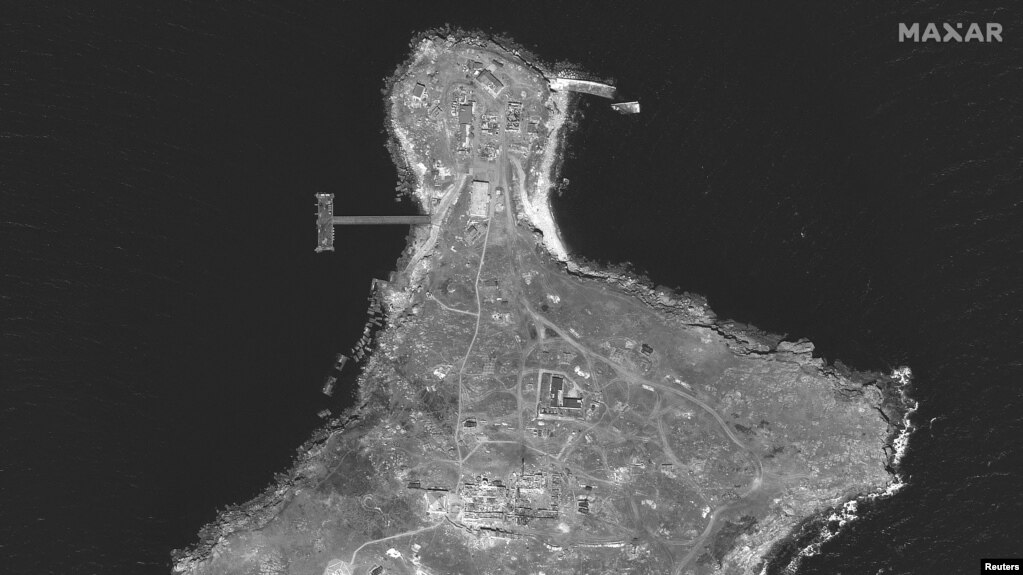 Ảnh vệ tinh chụp Đảo Rắn của Ukraine.