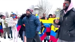 Venezolanos llegaron a las afueras de la OEA en Washington para apoyar a González Urrutia