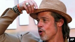 Brad Pitt présent lors de la première du film "Once Upon a Time In Hollywood" à Mexico, le 12 août 2019.