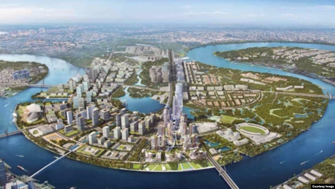 Bản đồ Thủ Thiêm. (courtesy image of NamPhatLand)