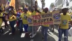 Protestos na África do Sul - oposição a mensagem é só uma: "despedir Zuma"