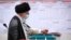 Iran's Supreme Leader Ayatollah Ali Khamenei casts his vote during Iranian presidential election in Tehran, Iran. (Official Khamenei Website/Handout via Reuters)