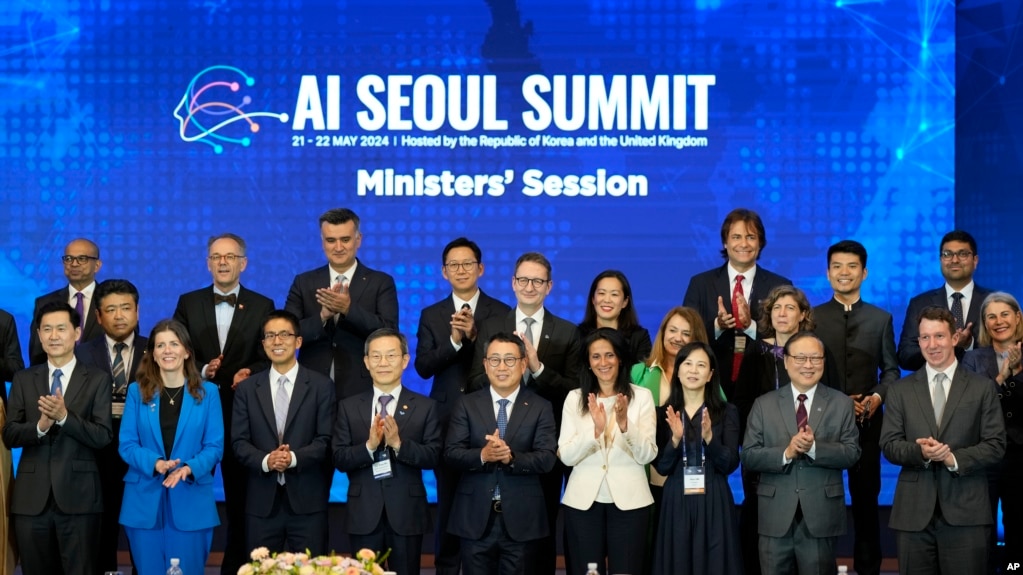人工智能首尔峰会部长级会议2024年5月22日在韩国首尔举行。（美联社） (photo:VOA)
