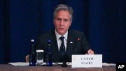 El secretario de Estado de Estados Unidos, Antony Blinken, habla en una reunión ministerial sobre cómo abordar la situación en Venezuela el jueves 26 de septiembre de 2024 en Nueva York (Bryan R. Smith/Pool Photo vía AP).