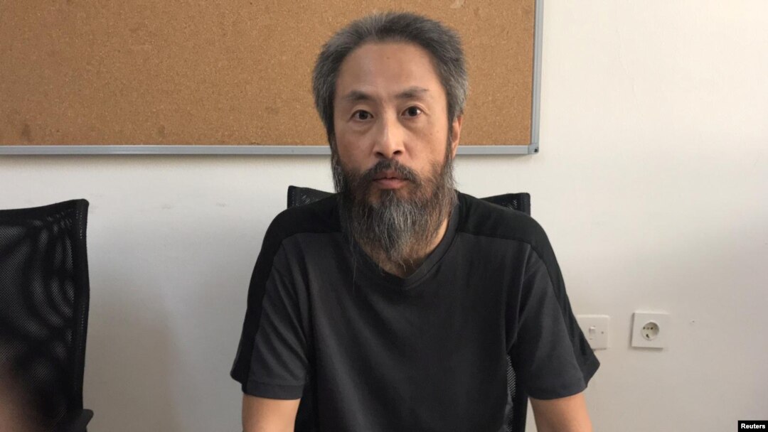 日本记者安田纯平在土耳其哈塔伊省的警察总部。（2018年10月24日）