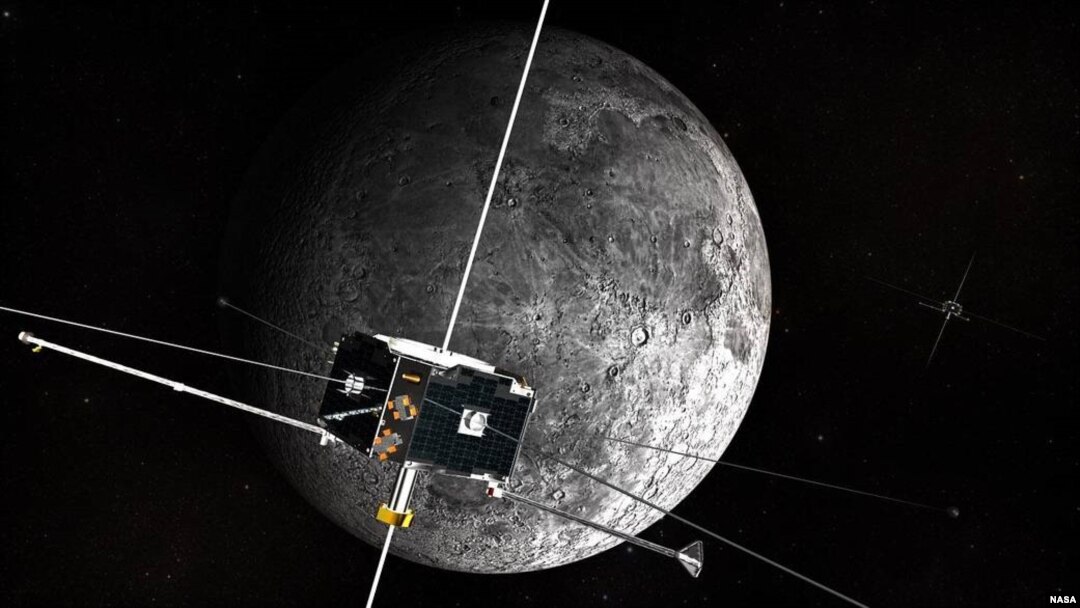 An artist's concept shows the Artemis spacecraft in orbit around the moon. (NASA)
