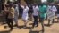 Doctors protesting in Harare ...