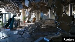 A view inside the damaged Mutiara Sis Al Jufri Airport in Palu, Central Sulawesi, Indonesia, Oct. 1, 2018.