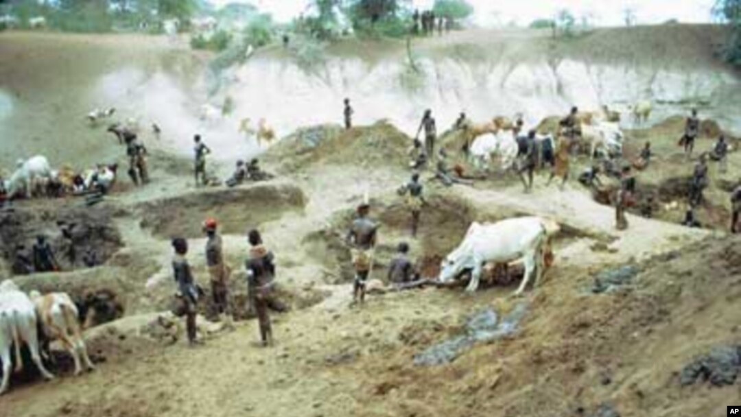 During the dry part of the year, when the water table drops, the Nyangatom, Mursi and other tribes of the area dig deep holes in river beds to water their cattle and to get drinking water.