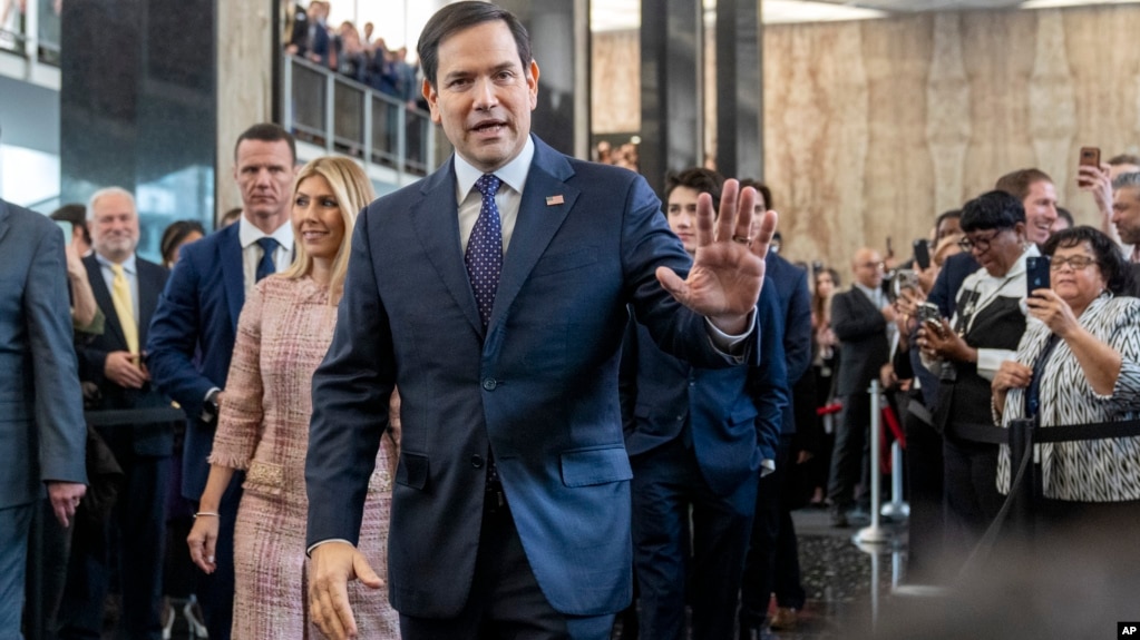 Ngoại trưởng Mỹ Marco Rubio tại Bộ Ngoại giao Mỹ ở thủ đô Washington hôm 21/1/2025.