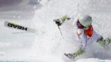 Andorra&#39;s Joan Verdu Sanchez crashes during the first run of the men&#39;s alpine skiing giant slalom event at the 2014 Sochi Winter Olympics at the Rosa Khutor Alpine Center in Russia.