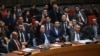 Dewan Keamanan PBB memberikan suara pada sebuah resolusi yang mengizinkan keanggotaan Palestina di PBB. Pengambilan suara tersebut berlangsung di markas besar PBB di New York dalam pertemuan Dewan Keamanan PBB yang membahas situasi di Timur Tengah, termasuk Palestina.(Foto: AFP)