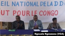 La DDC applaudit la foi sur le financement des partis politiques, à Brazzaville, 11 février 2017. (VOA/Ngouela Ngoussou)