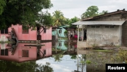 Comunidad de Tornabe, en Honduras, inundada tras el paso de la tormenta Sara, el 17 de noviembre de 2024.