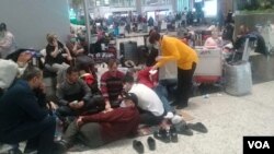 Istanbul xalqaro aeroportida qolib ketgan o'zbekistonliklar. 19-mart, 2020. 