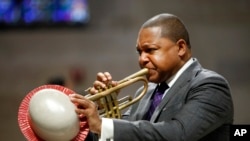 FILE - Jazz trumpeter Wynton Marsalis