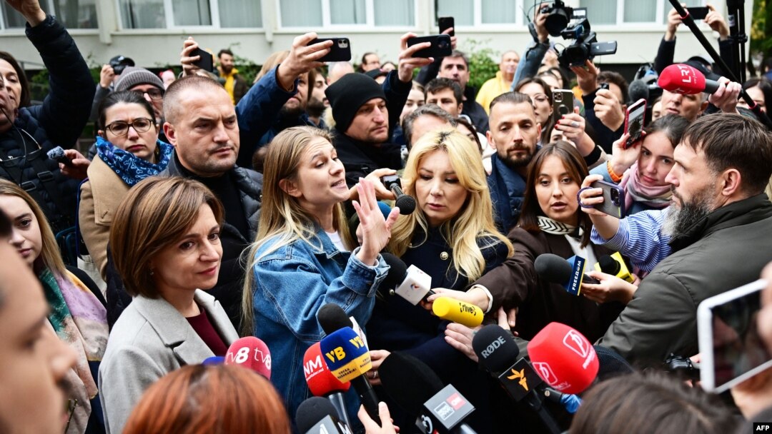 Президент Молдовы Майя Санду на президентских выборах и референдуме о вступлении в Европейский союз (Фото: Daniel MIHAILESCU / AFP)