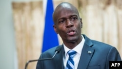 FILE - Haitian President Jovenel Moise speaks at the National Palace in Port-au-Prince, Feb. 24, 2017. 