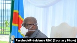 Rais Felix Tshisekedi alipokutana na viongozi wa dini, Kinshasa, Aprili 20, 2020. (Facebook/présidence RDC)