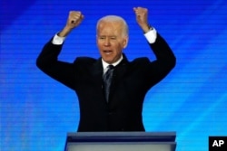 Democratic presidential candidate Joe Biden speaks during a Democratic presidential primary debate at Saint Anselm College in Manchester, New Hampshire, Feb. 7, 2020.