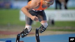 Foto de archivo de Oscar Pistorius, el apodado "Blade Runner", que participará en las Olimpiadas de Londres 2012.