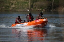 Turkish special forces team patrol on a speed boat along the Maritsa river at the Turkish-Greek border near Karpuzlu village, in Edirne region, Turkey, March 11, 2020.