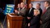 Senate Majority Leader Harry Reid leads a news conference as Democrats gathered after the Senate debate to move toward a historic vote on legislation to outlaw workplace discrimination against gay, bisexual and transgender Americans, on Capitol Hill in Wa