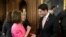 FILE - House Speaker Paul Ryan talks with House Minority Leader Nancy Pelosi on Capitol Hill in Washington, Dec. 8, 2016.