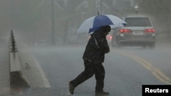 Los niños estaban participando en una actividad del campamento cuando la tormenta les pilló por sorpresa en Maryland. 