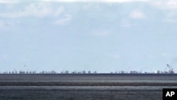 Reklamasi Karang Subi Reef di Kepulauan Spratly, Laut China Selatan, sebelah selatan provinsi Palawan, Filipina (Foto: dok). 